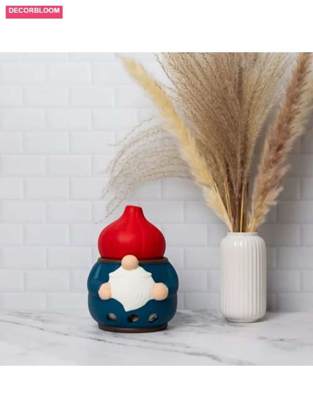 Ceramic Gnome Garlic Keeper, 2-3 Bulb Capacity, Hand Wash Only